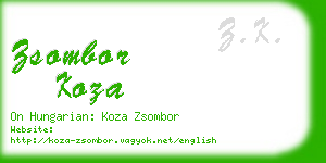 zsombor koza business card